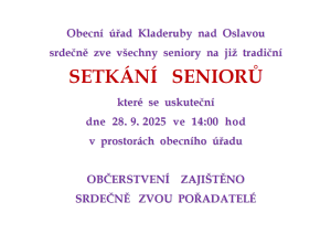 Plakát setkání seniorů 2025